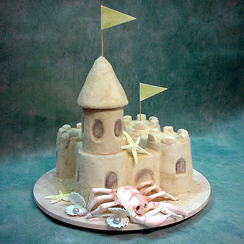 Sand Castle Humorous Wedding Cakes