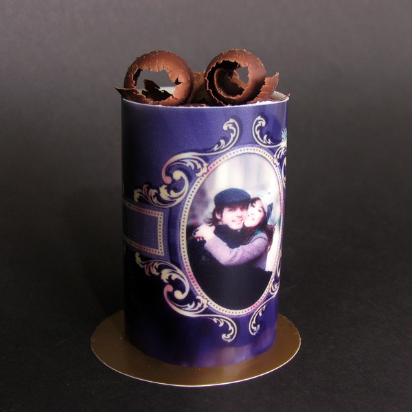 Custom Image Cylinder Cake