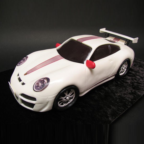 White Porsche Cake Cars 3D Cakes