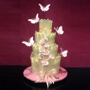 Chocolate Fence And Butterflies Cake