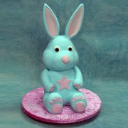 Soft Toy Blue Rabbit Cake