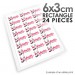 6x3cm Rectangle Custom Edible Printed Image