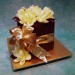Cube Chocolate Wedding Cake with Chocolate Flowers