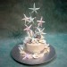 1 Tier Wedding Cake with Star Fishes