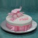 Pink Booties Christening Cake
