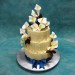 Chocolate Wedding Cake with Chocolate Panels And Calla Lilies