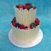 Chocolate Stick Fence Wedding Cake with Fresh Berries