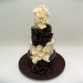 Black And White Chocolate Wedding Cake with Chocolate Roses