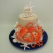 Beach Wedding Cake with Double Crabs