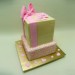 White Chocolate And Pink Cube Cake