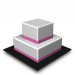 2 Tier - Square - High - 90 Portions
