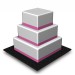 3 Tier - Square - High - 132 Portions